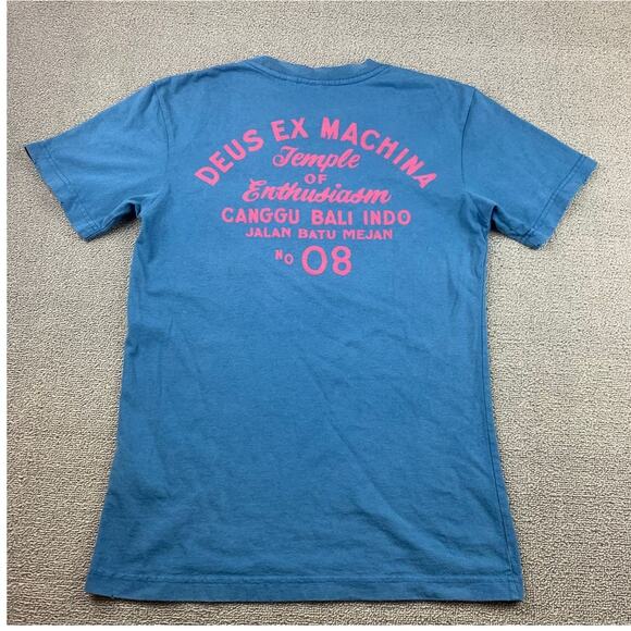 Deus Ex Machina Men's XS Blue Pocket Crew Neck T-Shirt - Picture 2 of 13